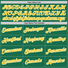 Load image into Gallery viewer, Custom Kelly Green Gold-White Performance T-Shirt