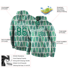 Загрузить изображение в средство просмотра галереи, Custom Stitched Kelly Green Kelly Green-White Christmas 3D Sports Pullover Sweatshirt Hoodie