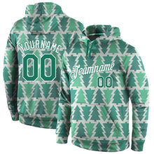 Загрузить изображение в средство просмотра галереи, Custom Stitched Kelly Green Kelly Green-White Christmas 3D Sports Pullover Sweatshirt Hoodie