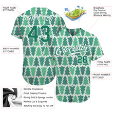 Charger l'image dans la galerie, Custom Kelly Green Kelly Green-White Christmas 3D Authentic Baseball Jersey