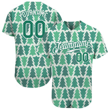 Charger l'image dans la galerie, Custom Kelly Green Kelly Green-White Christmas 3D Authentic Baseball Jersey