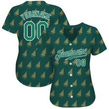 Charger l'image dans la galerie, Custom Kelly Green Kelly Green-White Christmas 3D Authentic Baseball Jersey