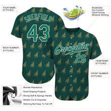 Charger l'image dans la galerie, Custom Kelly Green Kelly Green-White Christmas 3D Authentic Baseball Jersey