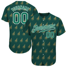 Charger l'image dans la galerie, Custom Kelly Green Kelly Green-White Christmas 3D Authentic Baseball Jersey