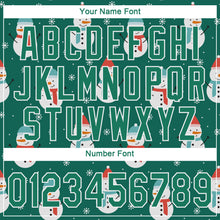 Charger l'image dans la galerie, Custom Kelly Green Kelly Green-White Christmas 3D Authentic Baseball Jersey
