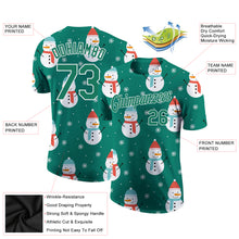 Charger l'image dans la galerie, Custom Kelly Green Kelly Green-White Christmas 3D Performance T-Shirt