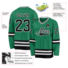 Charger l'image dans la galerie, Custom Kelly Green Black-White Hockey Jersey