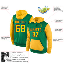 Загрузить изображение в средство просмотра галереи, Custom Stitched Kelly Green Gold-Red Sports Pullover Sweatshirt Hoodie