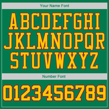 Загрузить изображение в средство просмотра галереи, Custom Stitched Kelly Green Gold-Red Sports Pullover Sweatshirt Hoodie