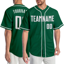 Load image into Gallery viewer, Custom Kelly Green White-Gray Authentic Baseball Jersey