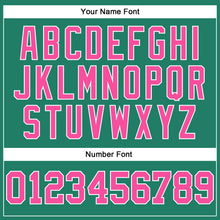 Загрузить изображение в средство просмотра галереи, Custom Kelly Green Pink-White Authentic Throwback Basketball Jersey