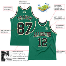 Charger l'image dans la galerie, Custom Kelly Green Black-Cream Authentic Throwback Basketball Jersey