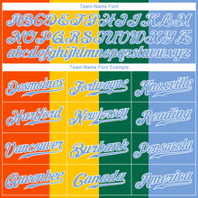 Load image into Gallery viewer, Custom Kelly Green Light Blue-White 3D Pattern Design Coconut Trees Authentic Baseball Jersey