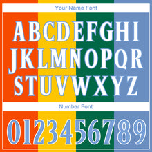 Load image into Gallery viewer, Custom Kelly Green Light Blue-White 3D Pattern Design Coconut Trees Authentic Baseball Jersey