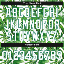 Load image into Gallery viewer, Custom Kelly Green White-Kelly Green 3D Pattern Design Tropical Palm Leaves Authentic Baseball Jersey