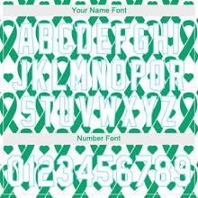 Загрузить изображение в средство просмотра галереи, Custom Kelly Green White-Light Blue 3D Pattern Design Breast Cancer Authentic Baseball Jersey