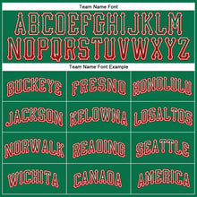 Загрузить изображение в средство просмотра галереи, Custom Kelly Green Red-White Authentic Drift Fashion Baseball Jersey