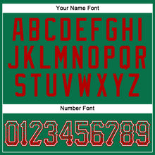 Загрузить изображение в средство просмотра галереи, Custom Kelly Green Red-White Authentic Drift Fashion Baseball Jersey