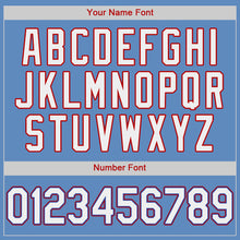 Load image into Gallery viewer, Custom Light Blue White-Red Authentic Baseball Jersey