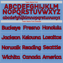 Загрузить изображение в средство просмотра галереи, Custom Light Blue Red-Navy Authentic Baseball Jersey