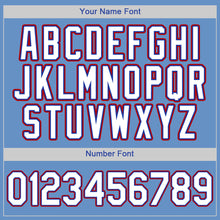 Load image into Gallery viewer, Custom Light Blue White-Red Authentic Baseball Jersey