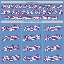 Load image into Gallery viewer, Custom Light Blue White-Red Authentic Baseball Jersey