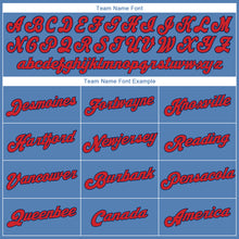 Load image into Gallery viewer, Custom Light Blue Red-Navy Performance T-Shirt