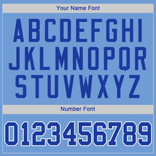 Charger l'image dans la galerie, Custom Light Blue Royal-White Authentic Throwback Rib-Knit Baseball Jersey Shirt