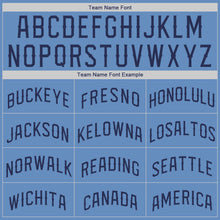 Load image into Gallery viewer, Custom Light Blue Navy Authentic Throwback Rib-Knit Baseball Jersey Shirt