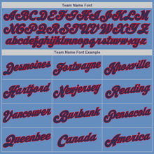 Загрузить изображение в средство просмотра галереи, Custom Light Blue Red-Navy Authentic Throwback Rib-Knit Baseball Jersey Shirt