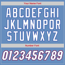 Load image into Gallery viewer, Custom Light Blue White-Royal Authentic Throwback Rib-Knit Baseball Jersey Shirt