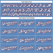 Load image into Gallery viewer, Custom Light Blue White-Red Authentic Baseball Jersey