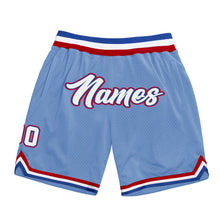 Load image into Gallery viewer, Custom Light Blue White-Royal Authentic Throwback Basketball Shorts