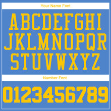 Загрузить изображение в средство просмотра галереи, Custom Light Blue Gold Authentic Throwback Basketball Jersey