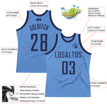 Загрузить изображение в средство просмотра галереи, Custom Light Blue Navy Authentic Throwback Basketball Jersey
