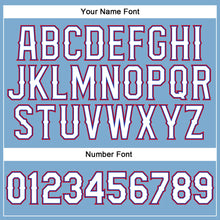 Load image into Gallery viewer, Custom Light Blue White-Red Authentic Baseball Jersey