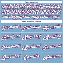 Load image into Gallery viewer, Custom Light Blue White-Red Authentic Baseball Jersey