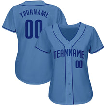 Load image into Gallery viewer, Custom Light Blue Royal Authentic Baseball Jersey