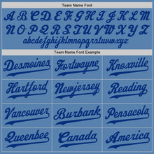 Load image into Gallery viewer, Custom Light Blue Royal-Red Authentic Baseball Jersey