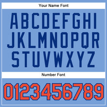 Загрузить изображение в средство просмотра галереи, Custom Light Blue Orange-Royal Authentic Throwback Basketball Jersey