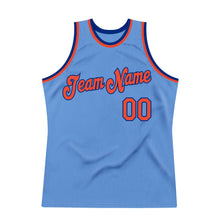 Загрузить изображение в средство просмотра галереи, Custom Light Blue Orange-Royal Authentic Throwback Basketball Jersey