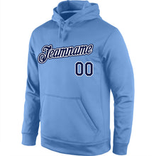 Загрузить изображение в средство просмотра галереи, Custom Stitched Light Blue Navy-White Sports Pullover Sweatshirt Hoodie