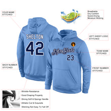 Загрузить изображение в средство просмотра галереи, Custom Stitched Light Blue Navy-White Sports Pullover Sweatshirt Hoodie