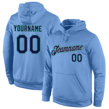 Загрузить изображение в средство просмотра галереи, Custom Stitched Light Blue Navy-Aqua Sports Pullover Sweatshirt Hoodie