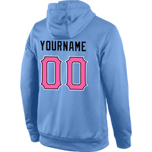 Загрузить изображение в средство просмотра галереи, Custom Stitched Light Blue Pink-Black Sports Pullover Sweatshirt Hoodie
