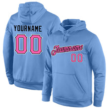 Загрузить изображение в средство просмотра галереи, Custom Stitched Light Blue Pink-Black Sports Pullover Sweatshirt Hoodie