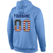 Загрузить изображение в средство просмотра галереи, Custom Stitched Light Blue Vintage USA Flag-Cream Sports Pullover Sweatshirt Hoodie