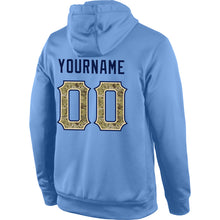 Charger l'image dans la galerie, Custom Stitched Light Blue Camo-Navy Sports Pullover Sweatshirt Hoodie