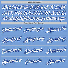 Load image into Gallery viewer, Custom Stitched Light Blue White-Royal Sports Pullover Sweatshirt Hoodie