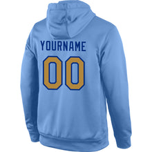 Загрузить изображение в средство просмотра галереи, Custom Stitched Light Blue Old Gold-Royal Sports Pullover Sweatshirt Hoodie